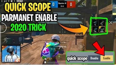 Pubg Mobile Lite Quick Scope Switch Enable | How To Get Quick Scope Enable | Pubg Mobile Lite