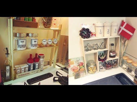 Diy 100均のグッズで手作りする スパイスラック がおしゃれでかわいい To Homemade Spice Rack Is Cute And Fashionable Youtube