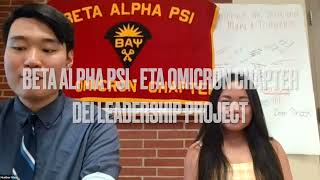 2022 Beta Alpha Psi : Eta Omicron Chapter Inclusive Leadership Award