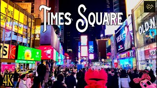 Times Square at Night [4K] Walking Tour New York City