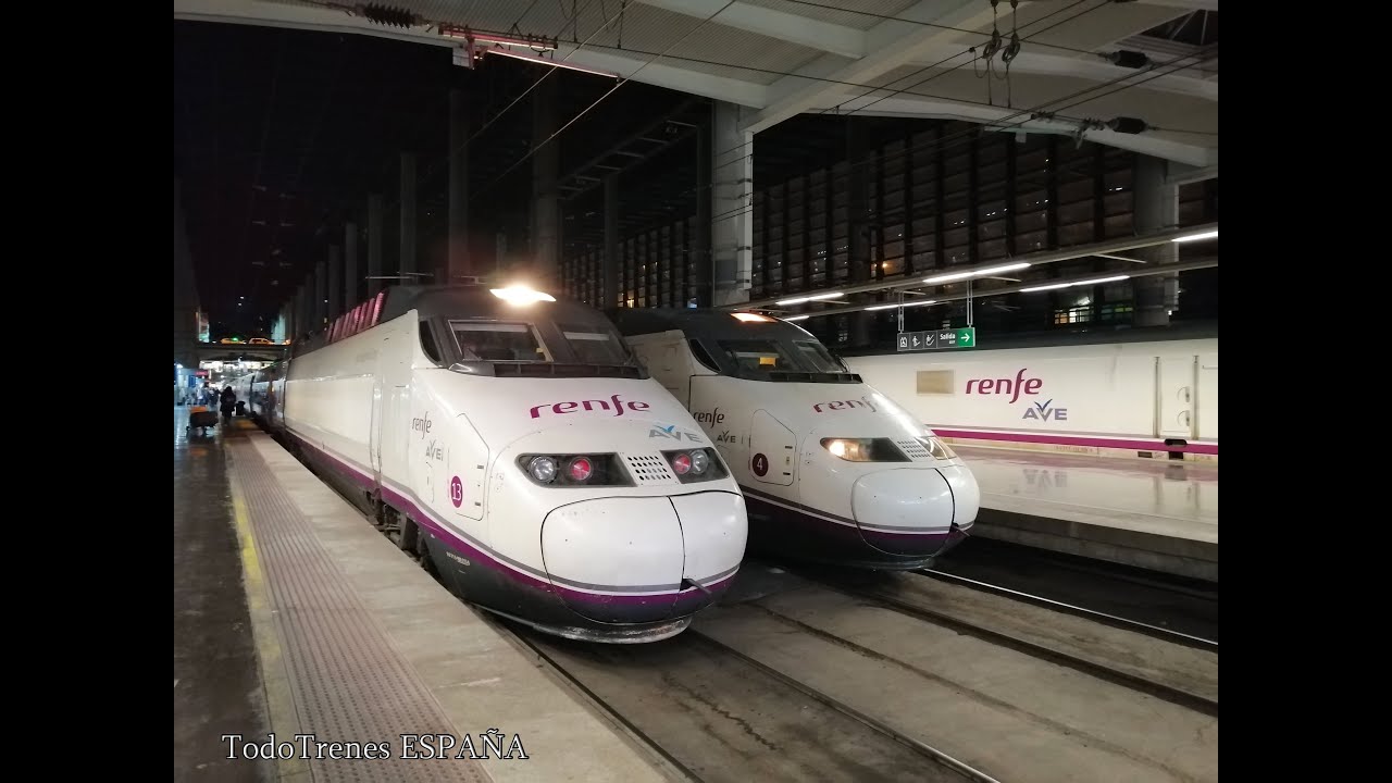 Recopilatorio de trenes en las afueras de Madrid Puerta de Atocha