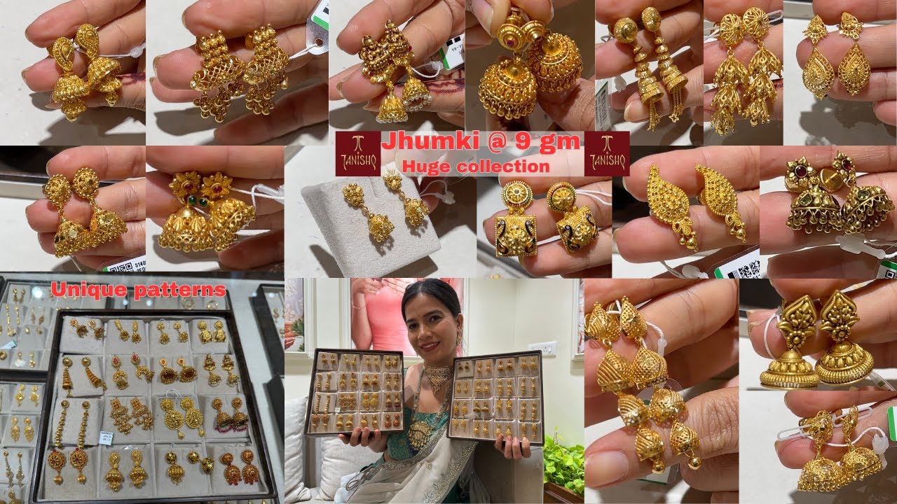 Серьги Tanishq 22k Gold Jhumka Designs с ценой/Серьги/Дизайны сережек/Jhumka/Антикварные украшения
