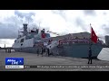 Turkish warship docks in mogadishu somalia