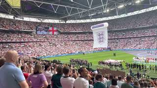 England - Deutschland, Nationalhymnen, Women‘s Euro 2022, Wembley-Stadion London