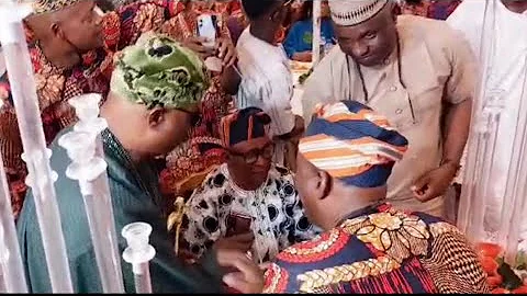 YOU NEED TO SEE WHAT HAPPENED MOMENT K1 GREETS KOLLINGTON AYINLA@RASHEED AYINDE MERENGE'S 60TH BDAY