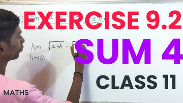 TN Class 11 Maths Limits and Continuity Exercise 9.2 Q.No.4 Differential Claculus