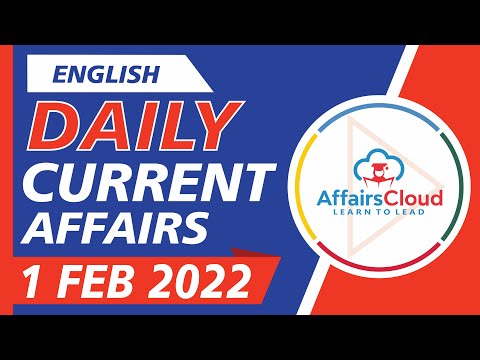 Current Affairs 1 February 2022 English by Ashu Affairscloud For All Exams