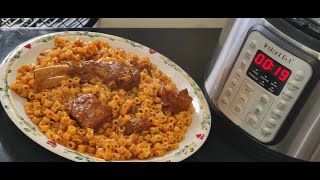 مبكبكة في قدر الضغط _ Ditalini pasta in instant pot - مبكبكة مكرونة ليبية في طنجرة الضغط