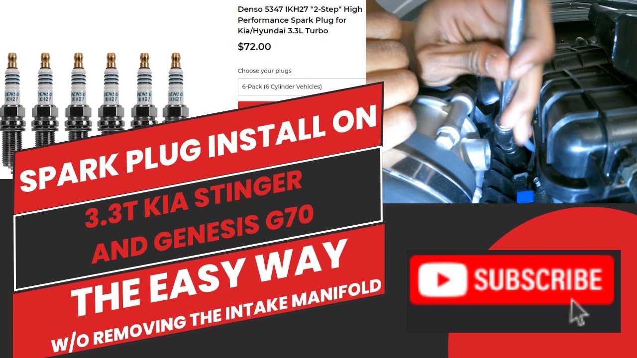 Spark Plug Replacement on Genesis G70 and Kia Stinger 3.3T DIY The easy way without removing intake!