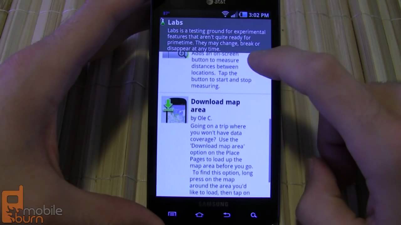 Google Maps 5.7 for Android offline maps feature