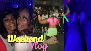 Vlog: Partying with my mom + Roller Skating nyc + Glow In The Dark Party