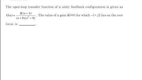 Control System Conceptual Question: GATE 2015 ECE, 2 Marks