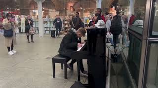 Ultimate 90s/00s Ibiza Dance mashup performed  on train station Piano in London