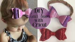 NO SEW BOW WITH CRICUT | DIY HEADBAND AND CLIP