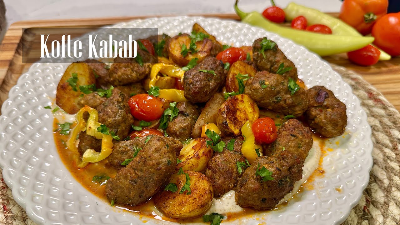 kofte Kababs and Potatoes with Tahini yogurt sauce || Oven Baked Kofte Kabab Recipe - RKC 