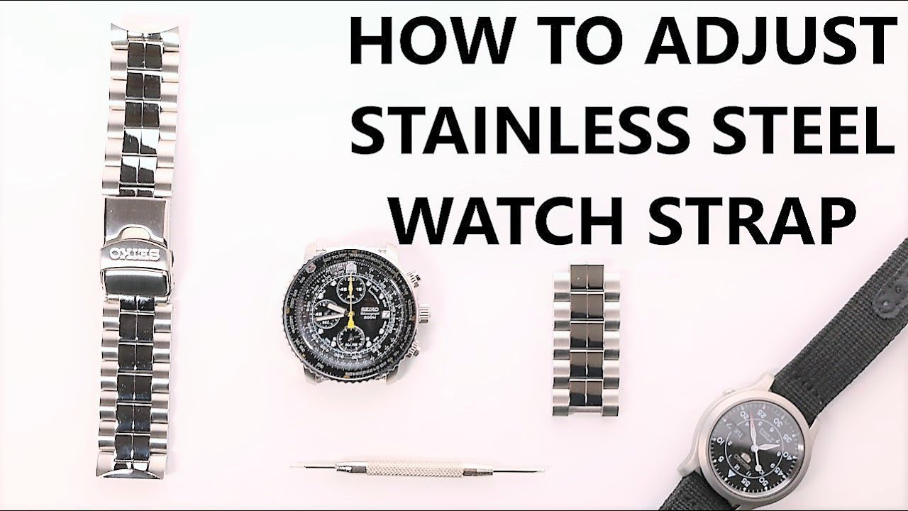 Adjusting SEIKO stainless steel watch strap - YouTube