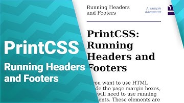 PrintCSS: Running Headers and Footers