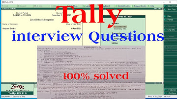 tally interview questions | tally interview | tally interview questions and answers | tally