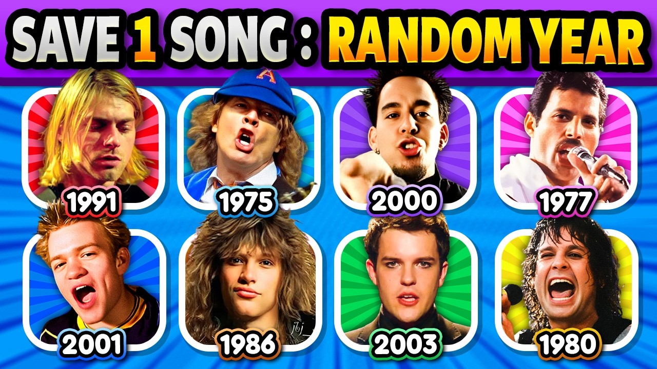Save One ROCK Song 🔥 RANDOM YEAR | Music Quiz 2026