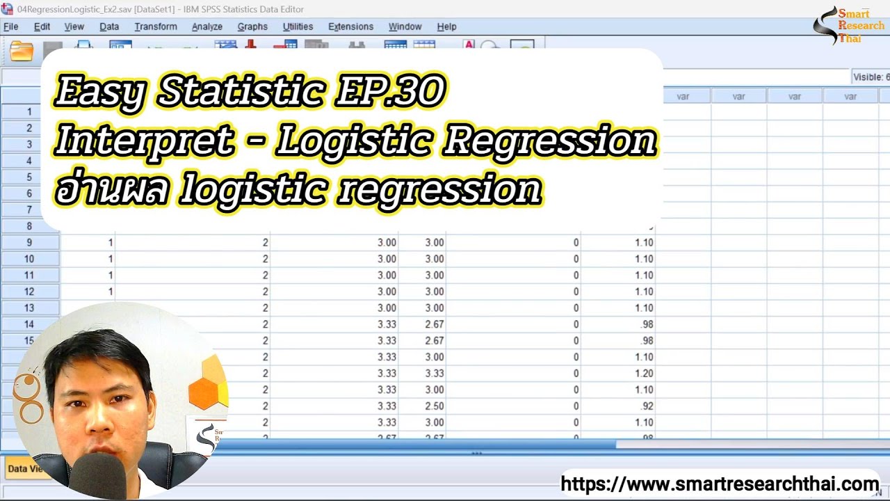 How to แปลผล output Logistic Regression SPSS. Easy Statistic EP.30