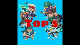 Top 5 favourite characters according to the Bullet League Community.