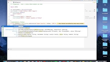 Get Started with Swift video 7 (Collection Type: Dictionary)
