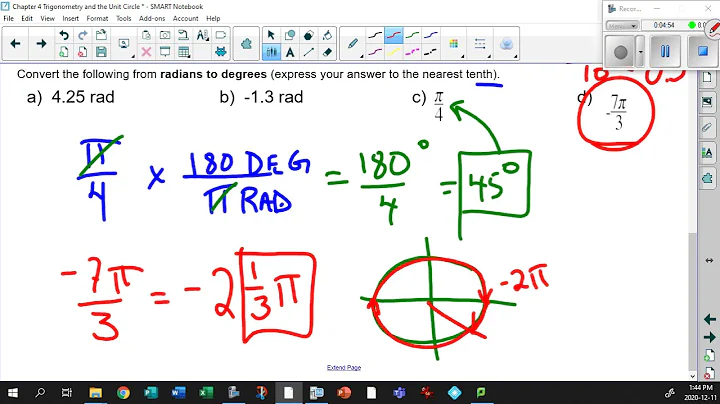 Unit 4 1 3 Converting from Radians to Degrees
