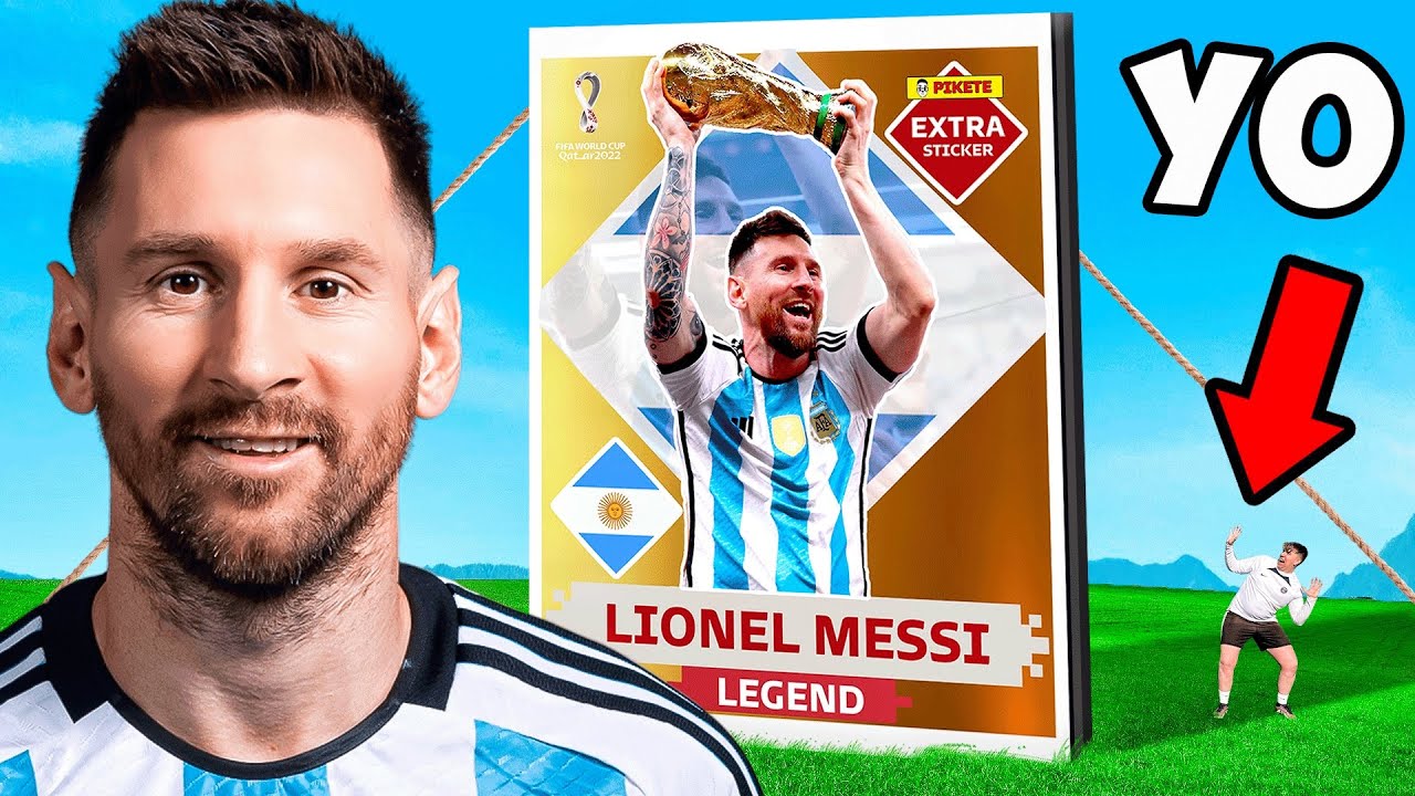CONSTRUÍ el MEGA CROMO de MESSI CAMPEÓN del MUNDO! - YouTube