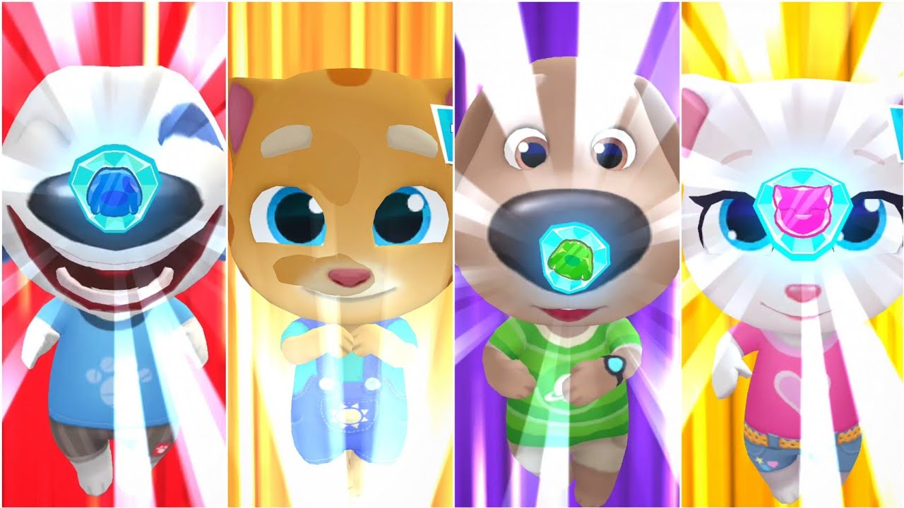 Talking Tom Hero Dash, Super Angela, Super Hank, Super Ginger, Super Beaca, RabiaGameplay