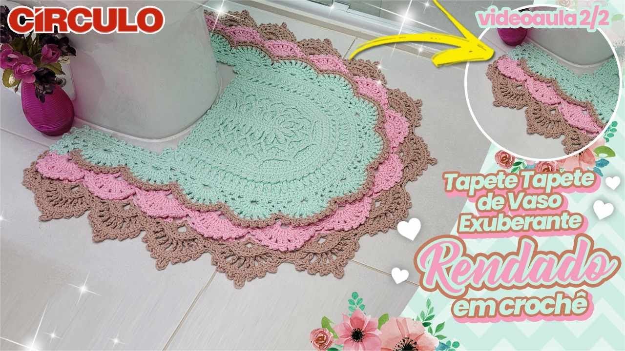 ✨ Impressionante PADRÃO! Tapete de Vaso Exuberante Rendado em Crochê 2/2 😍