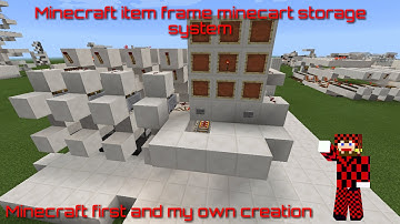 Minecraft item frame minecart storage system. Final showcase