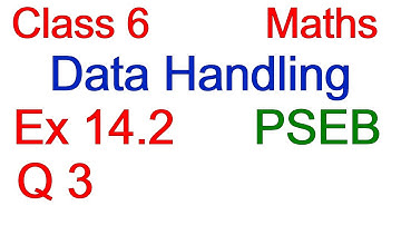 Q3 | Ex 14.2 | Class 6 | Data Handling | Chapter 14 | PSEB | Maths