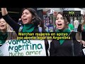 Marchan mujeres en apoyo por aborto legar en Argentina