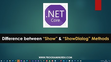 C# .NET Core Tutorials In Urdu & Hindi - Difference between Form