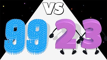 SCALE NUMBER RUNNER /vs CROWD NUMBER 3D ∞ ASMR Gameplay Android iOS • Number Master Math Games