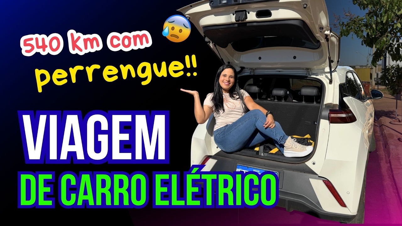 Nossa primeira viagem de carro elétrico! Quase ficamos sem bateria 😅