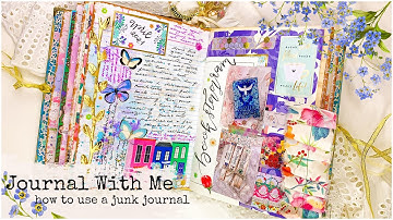 How to Use a Junk Journal? CREATIVE JOURNAL WITH ME! | Catching Up on My Journaling