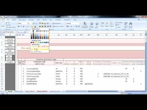 excel to sql server data mapping