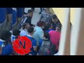 VIDEO: Con tijera en mano una estudiante enfrenta profesor de francés en liceo de Santo Domingo.