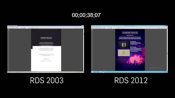RDS 2003 vs RDS 2012 visual performance comparison