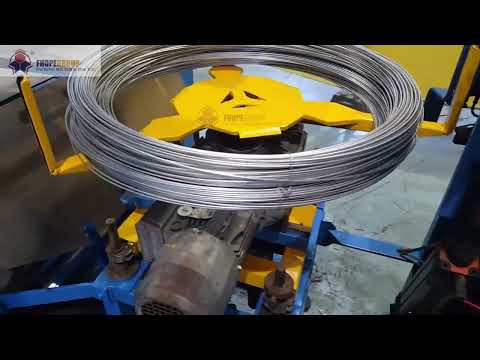 automatic steel wire coil winding and strapping machine