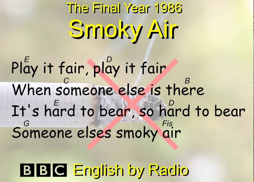 anti tobacco song the anti-smoking Smoky Air 🎶🚭 SUN LO SAARE JANON