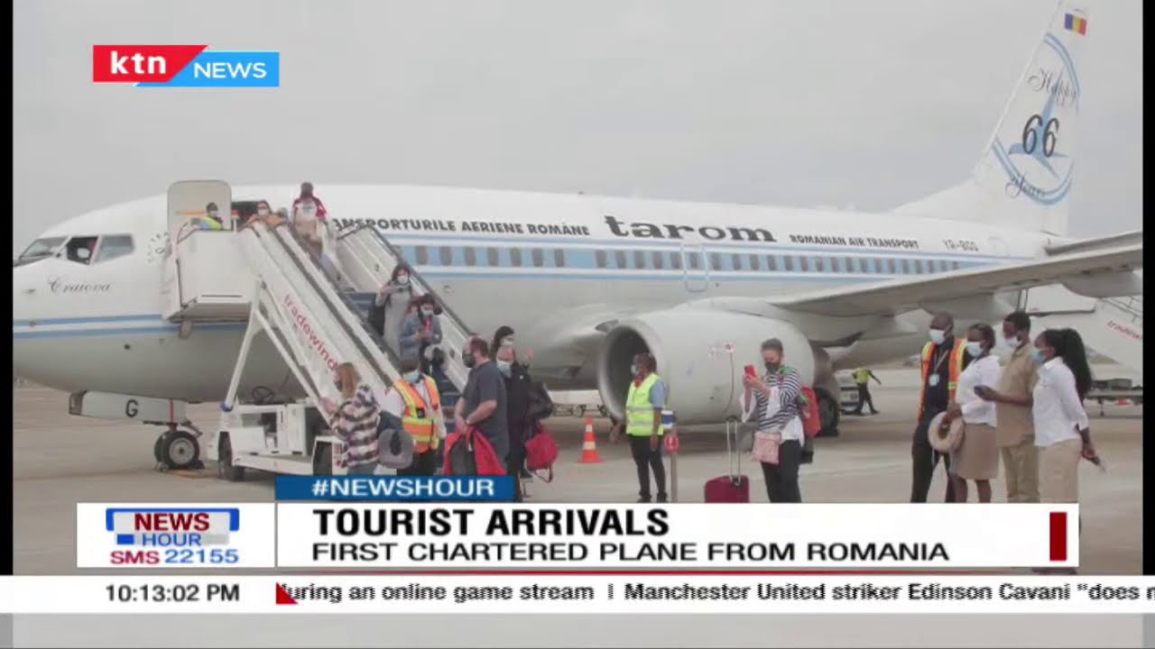 First chartered flight from Romania to Kenya touches down at the Moi international airport, Mombasa