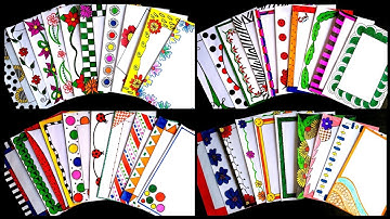40 beautiful borders for project handmade|simple border designs| borders on paper| border design|
