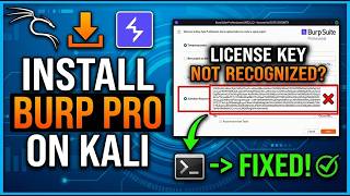 License key Not recognize in Burpsuite pro Fix and Install in Kali Linux #burpsuite  #kalilinux