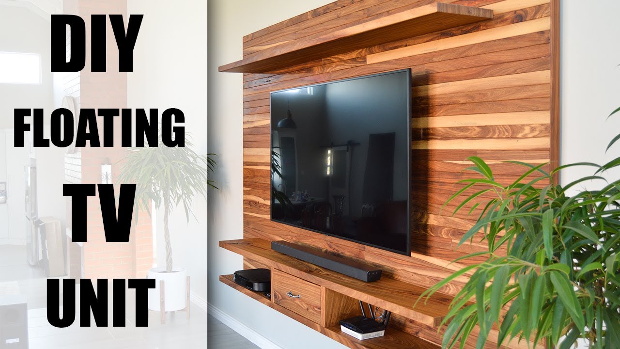 DIY Floating TV Wall Unit - How To Build Your Own - YouTube - YouTube