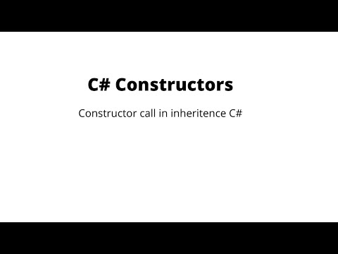 C# Constructor Chaining Explained | base() and this() Keyword Tutorial