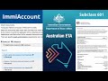 Australia Immi Account - How to Submit Documents for ETA 601 Tutorial