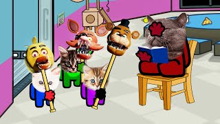 Mini CREWMATES in Space - Planet Five Nights at Freddy&#39;s. Pushcats animation