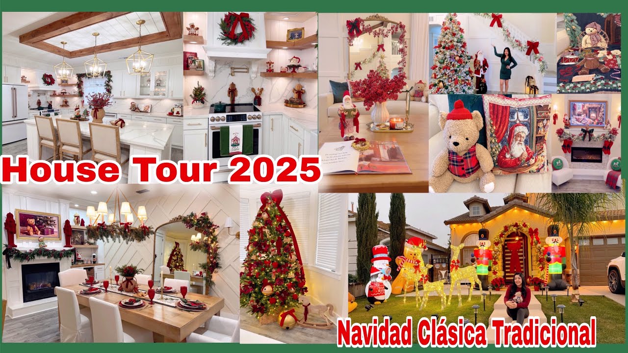 House Tour 2025 - Navidad Clásica Tradicional 🎠🚂🧸Cuento De Navidad 
